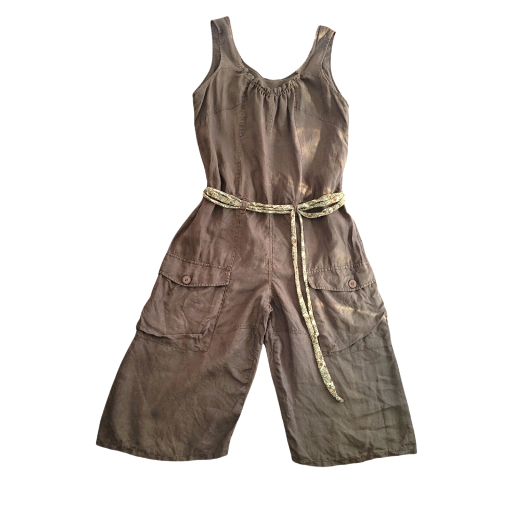 New Man - M - Linen, army Green, safari style jumper with awesome pocket…